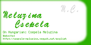 meluzina csepela business card